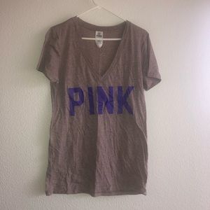 Tan Victoria Secret PINK tee shirt